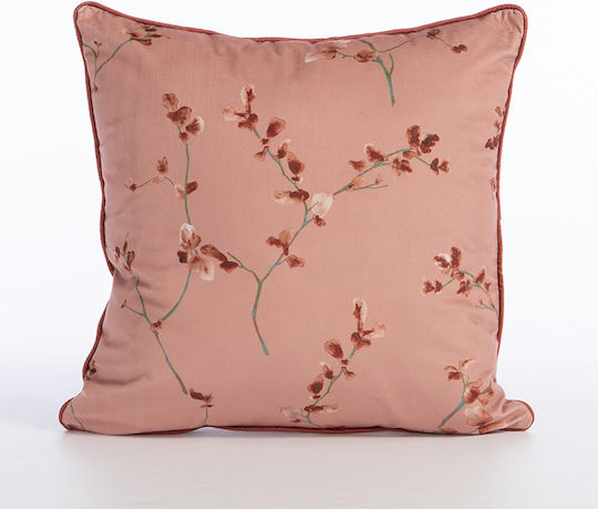 Nef-Nef Homeware Възглавница за Диван Vania от Кадифе Розова 45x45 см