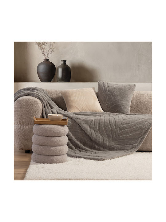 Nef-Nef Homeware Sofa Cushion Berien Fleece Gray 45x45cm