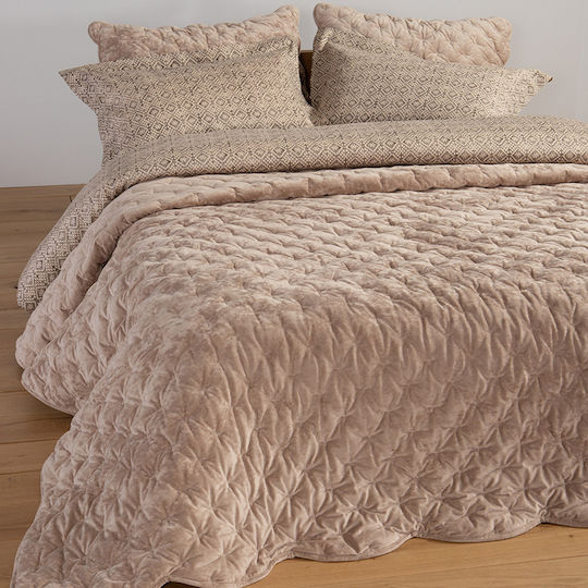 Nef-Nef Homeware Priver Σετ Μαξιλαροθήκες με Φάσα Καπιτονέ Μπεζ x72εκ.