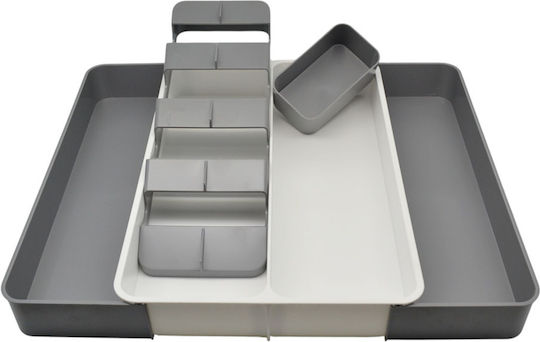 Ankor Opening Plastic Drawer Cutlery Tray 46.5x39.5x5.5cm Grey