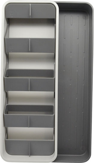 Ankor Opening Plastic Drawer Cutlery Tray 22x39.5x5.6cm Grey