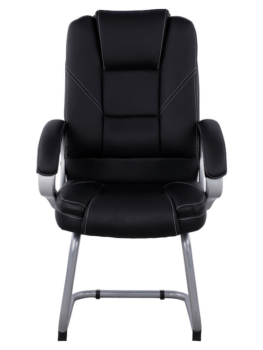 Visitor Armchair Μαύρη 63x67x112cm