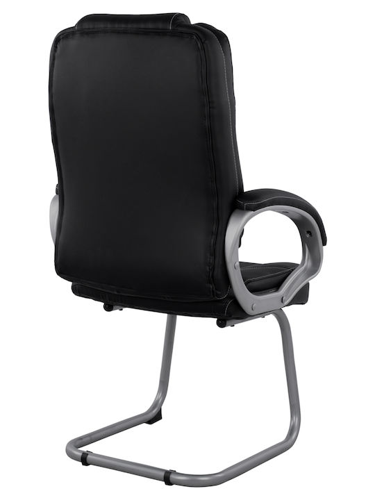 Visitor Armchair Μαύρη 63x67x112cm
