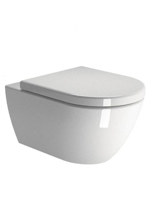 GSI Swirlflush Λεκάνη Κρεμαστή με Slim Κάλυμμα Soft Close Λευκή GSI Swirlflush Λεκάνη Κρεμαστή με Slim Κάλυμμα Soft Close Λευκή