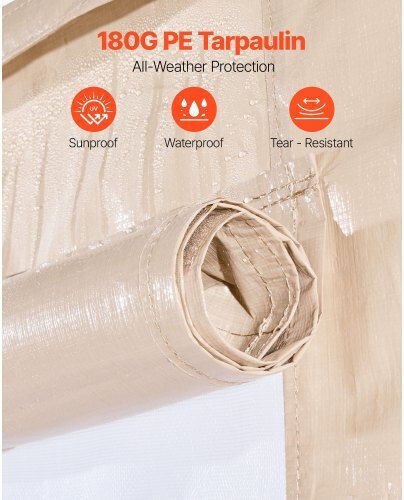 Vevor Gazebo Cover Beige 3.05x3.65m