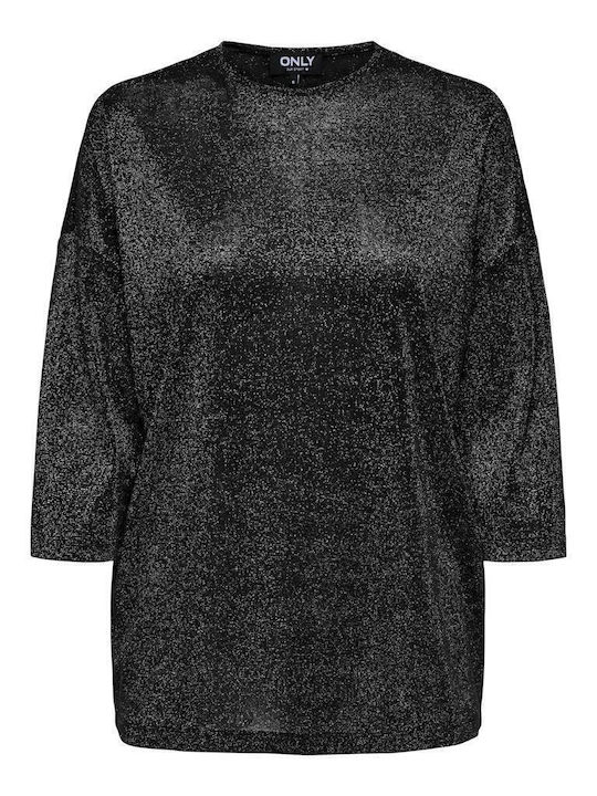 Damen Bluse Langärmelig Silver