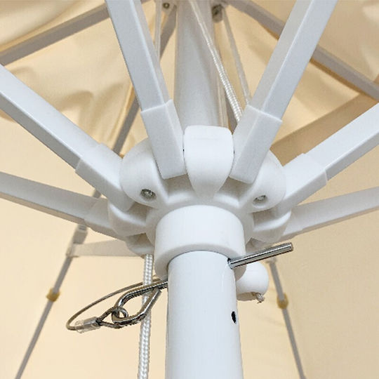 Professional Round Metal Ecru Parasol Φ2.2m