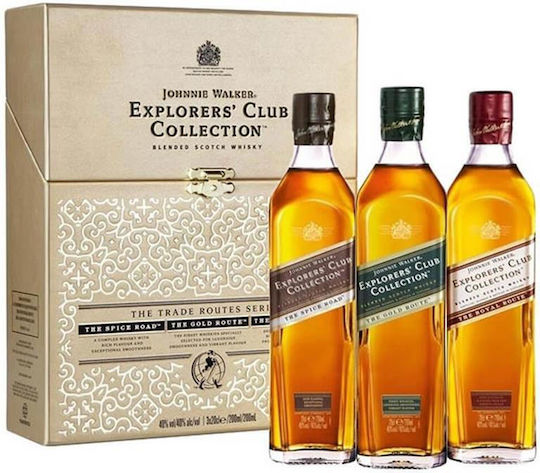 Johnnie Walker Комплект Миниатюри на Напитки Explorer's Club Collection 3бр 200мл