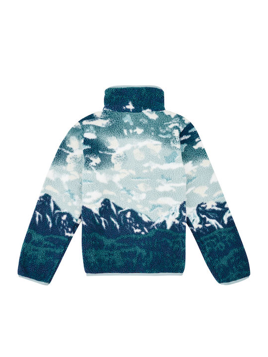 Fleece Kids Sweatshirt Cardigan Blue Helvetia Ii