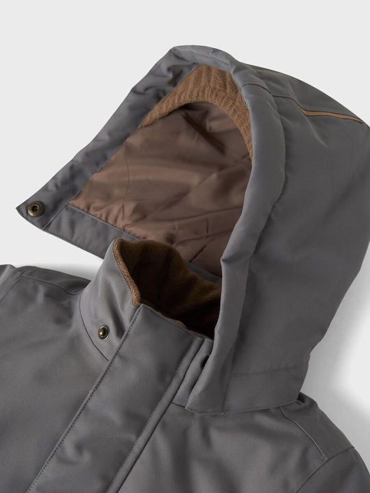 Kids' Casual Jacket Long with Lining & Hood Poppy Seed