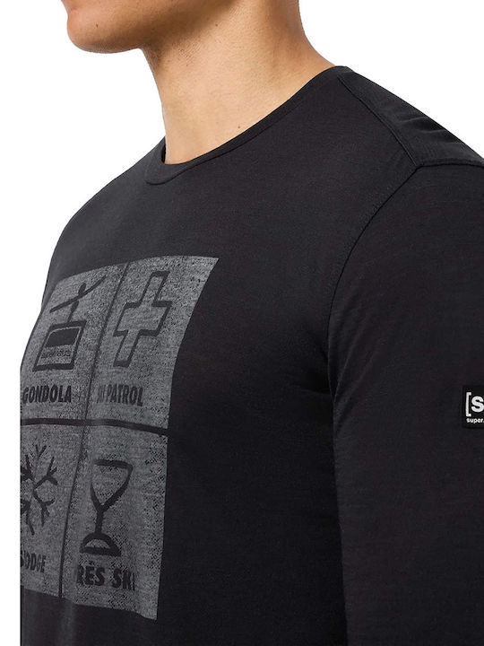 Langarm-Pullover Schwarz