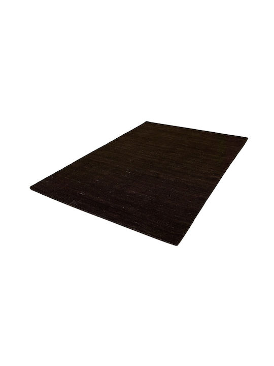 Tapicap Wool Sand Natural Brown-Black Χειροποίητο Χαλί Ορθογώνιο Μάλλινο Μπεζ 140x200cm