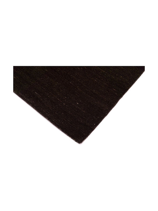 Tapicap Wool Sand Natural Brown-Black Χειροποίητο Χαλί Ορθογώνιο Μάλλινο Μπεζ 140x200cm