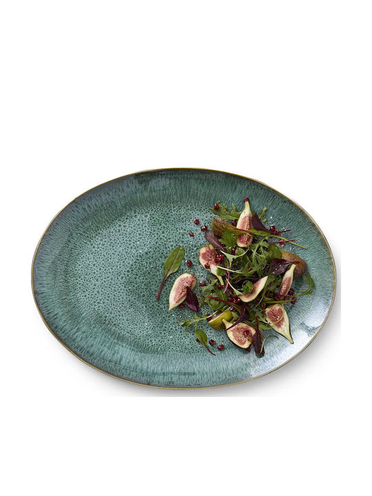 Bitz Platou de Servire Oval Ceramică Verde 45x34buc 1buc
