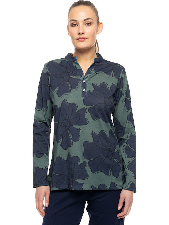 Pink Label Winter Women's Pyjama Set Navy