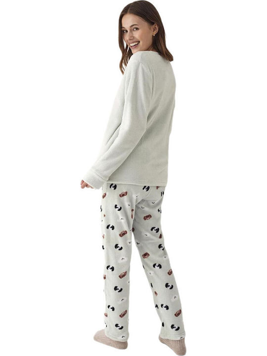 Promise Winter Women's Pyjama Set Bay Leaf Mint