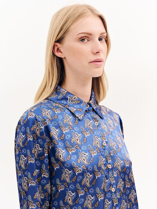 Women's Satin Long Sleeve Shirt