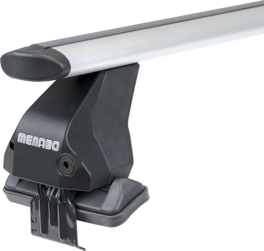 Menabo Bare De Acoperiș Din Aluminiu 112 Cm Pentru Citroen C-Zero 5D 2010+ Set Cu Picioare Argintii