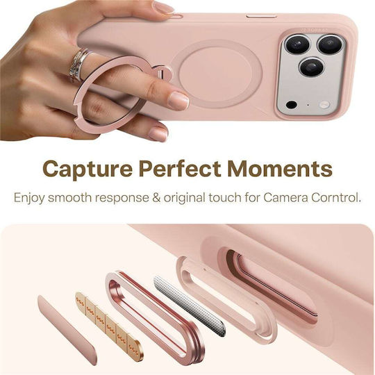 Torras QPRO Umschlag Rückseite Silikon Rosa (iPhone 17 Pro Max)