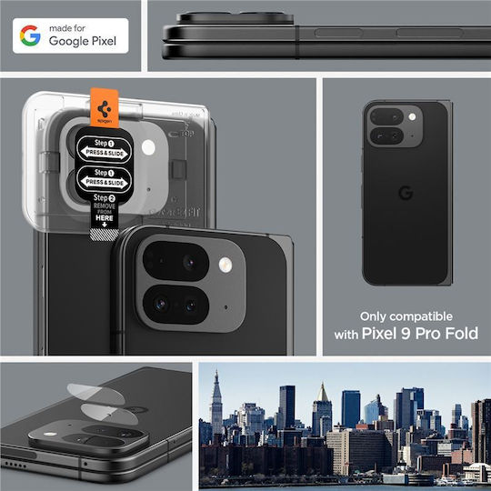 Spigen Optik EZ Fit Προστασία Κάμερας Tempered Glass Διάφανο για το Google Pixel 9 Pro Fold