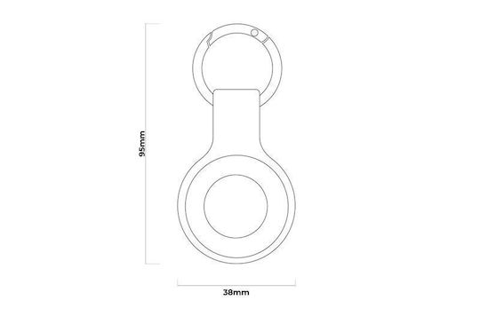 Mobile Origin Keychain Cazul Keychain Silicon pentru AirTag în culoarea Verde