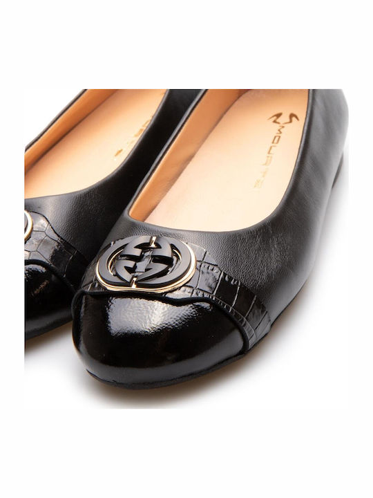 Leather Ballerinas Black