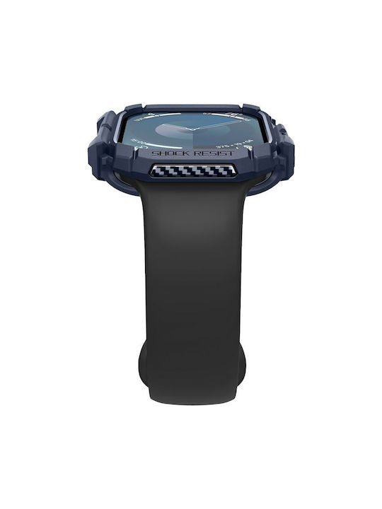 Spigen Rugged Armor Silikonhülle in Blau Farbe für Apple Watch 10 42 mm