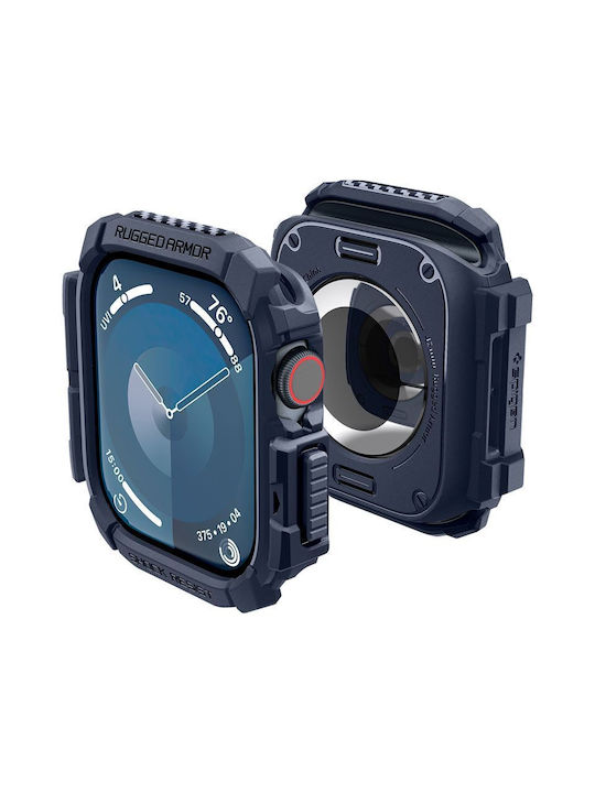 Spigen Rugged Armor Silikonhülle in Blau Farbe für Apple Watch 10 42 mm