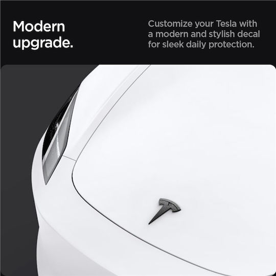 Spigen Tesla Front Emblem Logo Full Cover Carbon Tesla Model 3 2024 Acp08548
