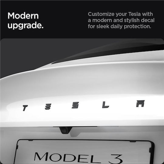 Spigen Tesla Rear Emblem Logo Full Cover Black for Tesla Model 3 2024 Acp08549