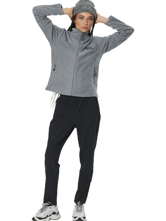 Fleece Damen Jacke in Gray Farbe