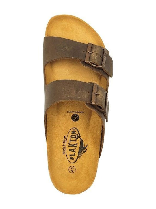 Leather Men's Sandals In Green Colour