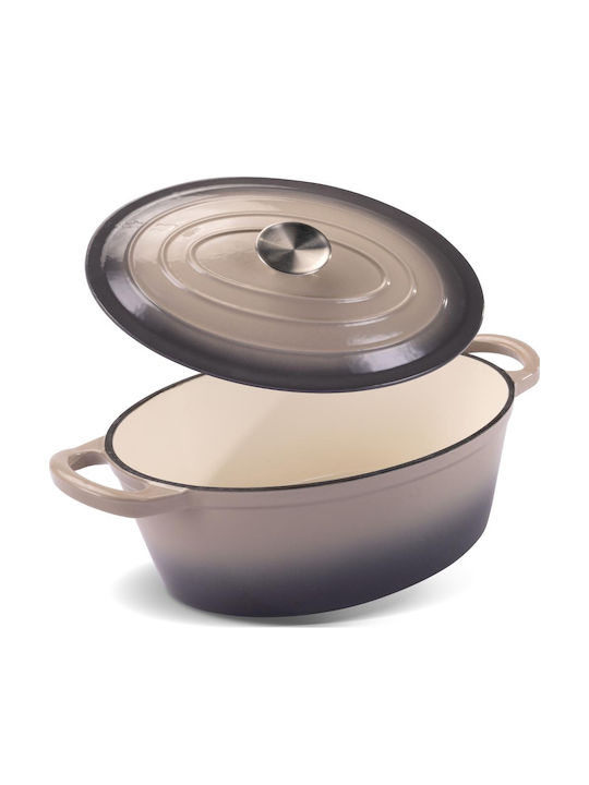 Lamart Dutch Oven Oval Cast Iron 28x11.2cm 1pcs