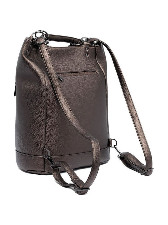 Teo Metallic Gun Women's Bag Backpack Bronze