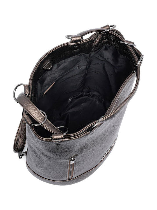 Teo Metallic Gun Women's Bag Backpack Bronze