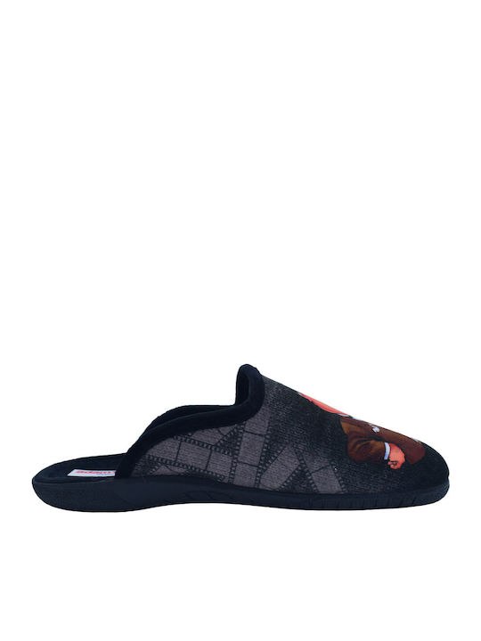 Laurel Hardy Men's Slipper Black