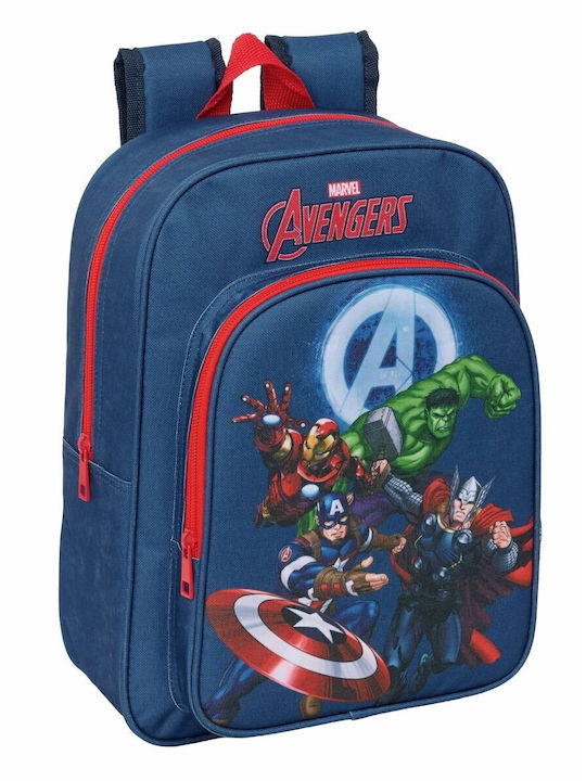 Avengers School Bag Trolley Kindergarten Blue