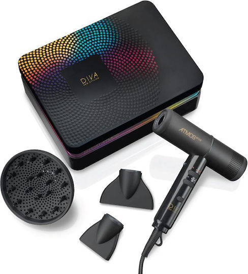 Diva Pro Styling Atmos Atom Ionic Επαγγελματικό Πιστολάκι Μαλλιών 2000W