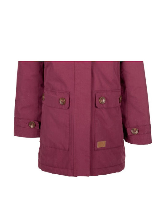Kids' Parka Long with Hood Burgundy