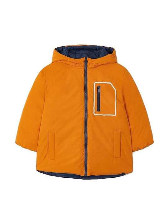 Kids' Casual Jacket Double Sided with Hood Orange