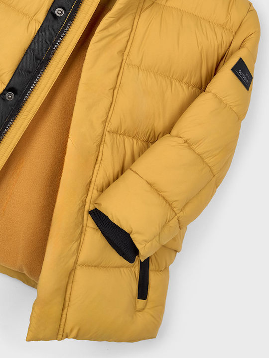 Kids' Casual Jacket Long with Hood Mustard