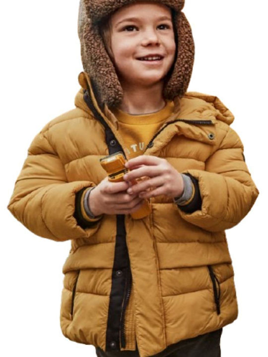 Kids' Casual Jacket Long with Hood Mustard