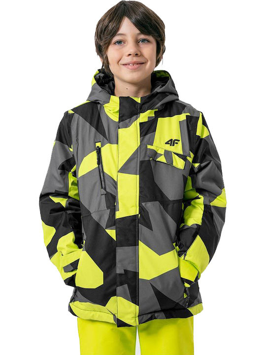 Kinder Sportjacke Kurz mit Kapuze Gray