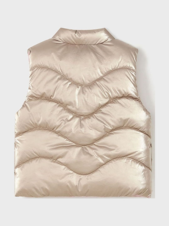 Sepia Kids Quilted Sleeveless Short Double Sided Gold