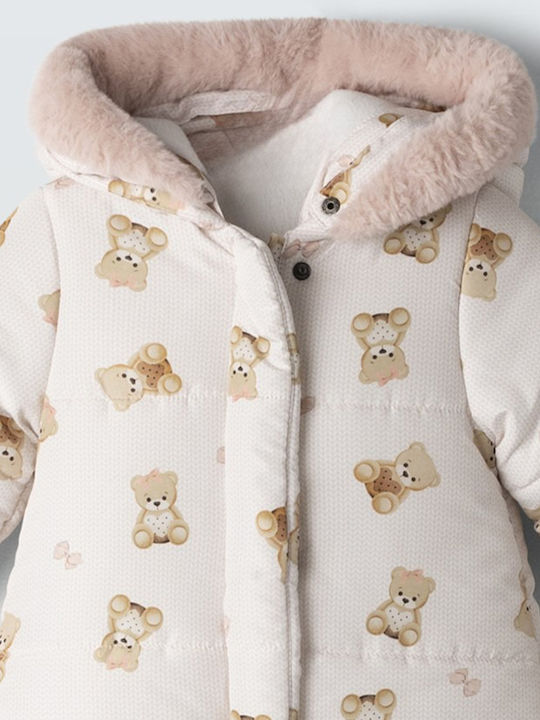 Kids Casual Coat with Hood Pink