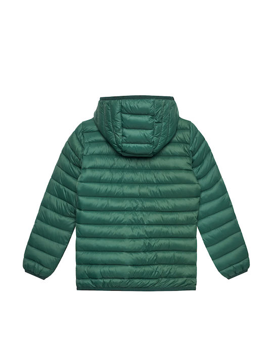 Kids' Casual Jacket Short with Hood Green