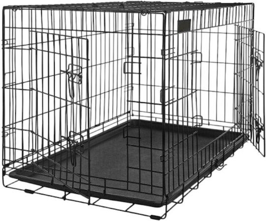 Pupcorn Cușcă De Transport Pentru Câini Neagră 121x74x80.5cm