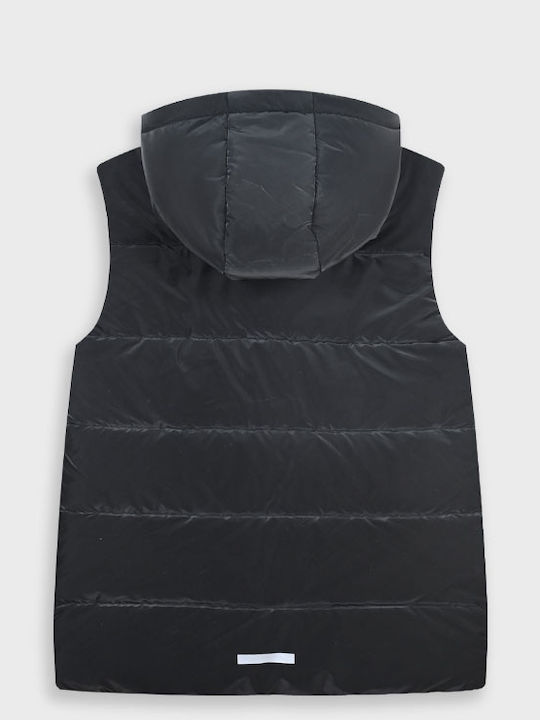 Kids' Quilted Jacket Sleeveless with Hood Vanilla