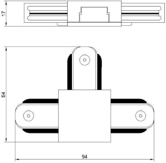 Vivalux LINK-T Track Connector for Lighting Fixtures White VIV004076