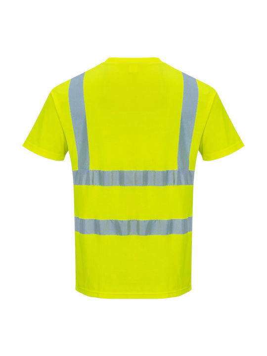Portwest Work T-Shirt Yellow with Reflective Tapes